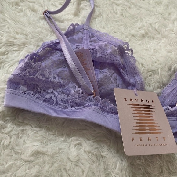 Savage X Fenty Purple Lace Bralette with Adjustable Straps - Picture 7 of 12